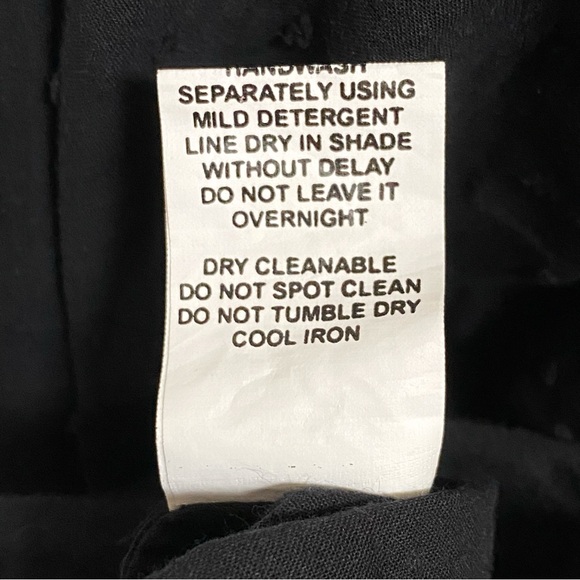 NATALIE MARTIN BLACK COTTON LONG SLEEVE TIERED MAXI DRESS - Picture 11 of 11